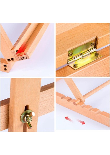 Wooden H Frame Studio Şövale Çılar Beechwood (Yurt Dışından) fiyatları