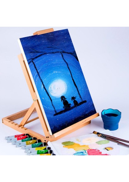 Wooden H Frame Studio Şövale Çılar Beechwood (Yurt Dışından) fırsatları