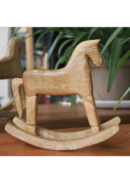 Ahşap Sallanan At Heykelcik Hayvan Mobilya Aksesuarları Küçük Takı Oyuncaklar (Yurt Dışından) indirimleri
