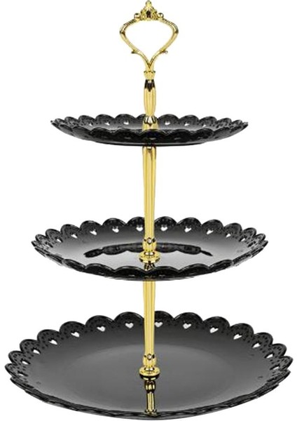 Üç Katlı Pasta Standı 3 Katlı Düğün Doğum Günü Tabağı (Yurt Dışından)