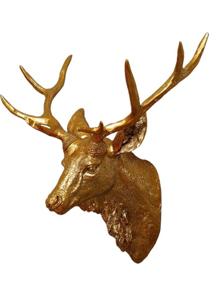 Geyik Kafası Geyik Dıy Heykeli Çıkartmaları Ev Odası Süsleri Altın (Yurt Dışından) fiyatları