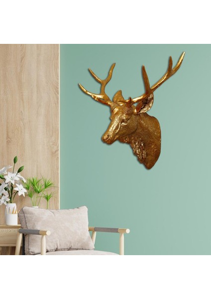 Geyik Kafası Geyik Dıy Heykeli Çıkartmaları Ev Odası Süsleri Altın (Yurt Dışından) indirimleri