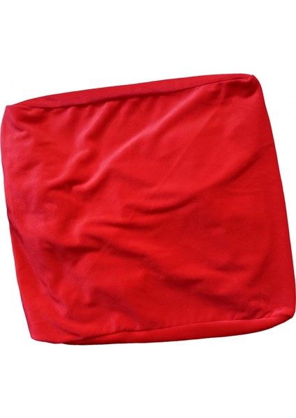 Elastik Alt Çıkarılabilir Kırmızı ile Yüksek Streç Ayak Dayama Ayak Taburesi Slipcover (Yurt Dışından)