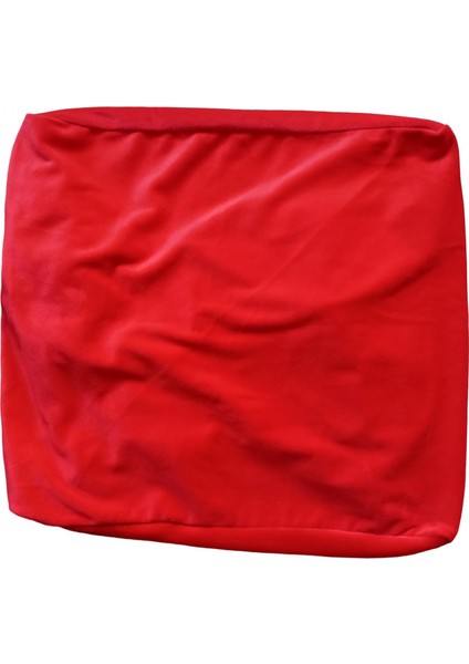 Elastik Alt Çıkarılabilir Kırmızı ile Yüksek Streç Ayak Dayama Ayak Taburesi Slipcover (Yurt Dışından)