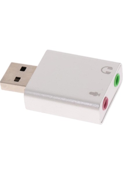 Ses Ses Kartı Adaptörü USB 2.0 - 3,5 mm Stereo Kulaklık/ 7.1 Ch (Yurt Dışından)