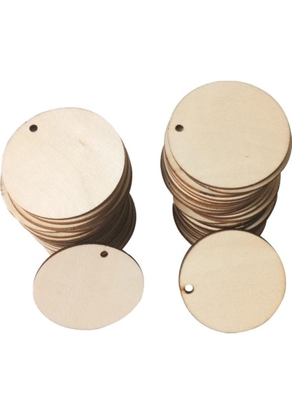 50X Dıy Tr Diskler Tr Kolye Dekorasyon Parçaları Açıığı Bitmemiş 4cm (Yurt Dışından)