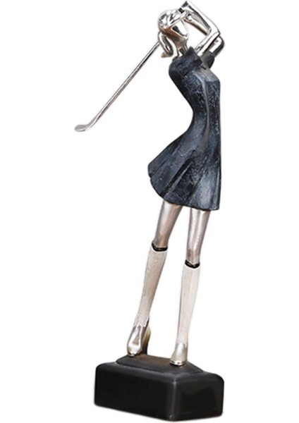 Reçine Spor Şekil Yaratıcı El Sanatları Golfçü Heykel Ev Masa Raf Heykeli Kadın (Yurt Dışından)