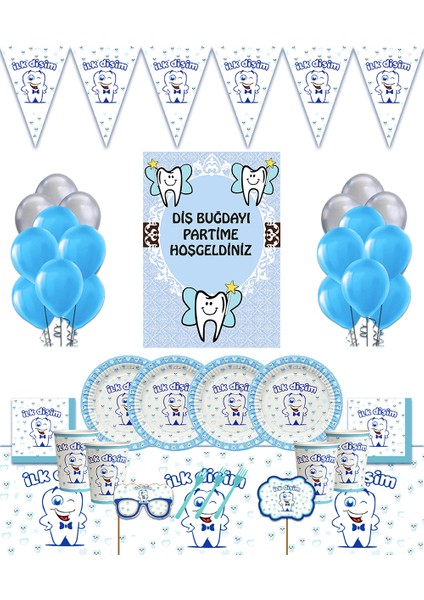 Dişbuğdayı Dişmavi Afişli 40 Kişilik Parti Setleri
