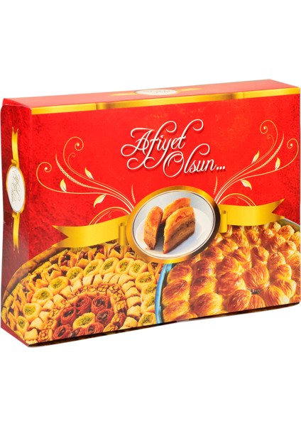 Baklava Kutusu 100'lü Paket Metalizeli Krome Karton Baskılı Ambalaj