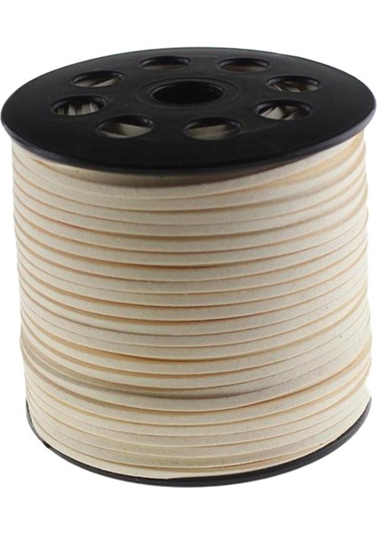 3mm/süet Kordon Bağlama Boncuk Sarma Için Taklit Deri Kordon Süt Beyazı (Yurt Dışından)