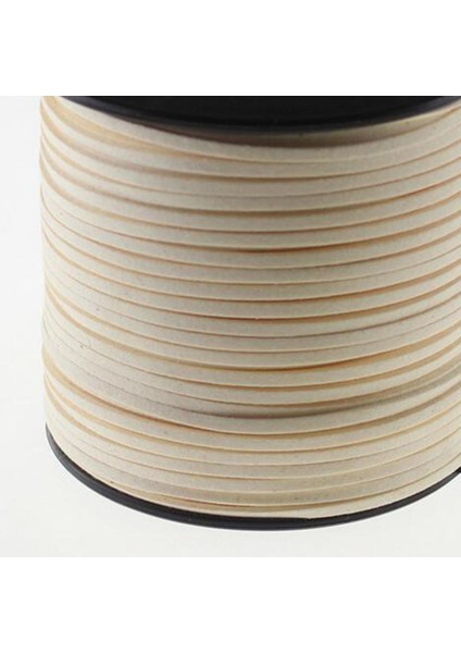 3mm/süet Kordon Bağlama Boncuk Sarma Için Taklit Deri Kordon Süt Beyazı (Yurt Dışından) modelleri