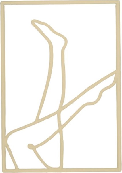 Kadın Figürü Estetik Çizgi Çizimi Dekoru Bacaklar (Yurt Dışından)