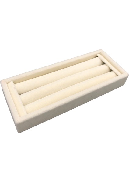 Yerli Üretim Ufak Boy Süet Kumaş Krem Renk 18 / 7 cm Rulo Çekmece Içi Yüzük Standı fiyatları