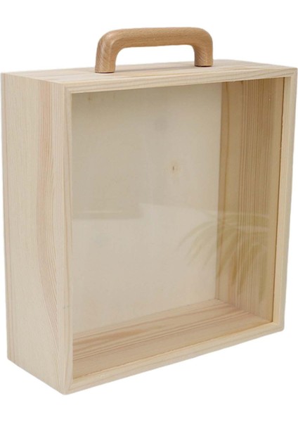 Saplı Ahşap Kutu Portatif Boyasız Kapaklı Bitmemiş Ahşap Kutular Akrilik Kapaklı Büyük (Yurt Dışından) fiyatları