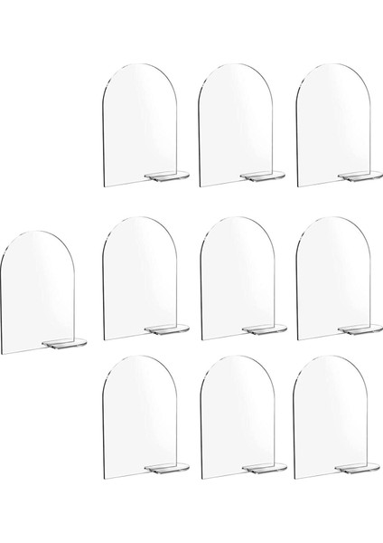 10 Adet Şeffaf Akrilik Yer Kartları Standı ile El Yazılı Süblimasyon Dıy Konuk Isimleri Düğün Resepsiyon Dekorasyon Için Boş Kemerli Gıda Işaretleri 10 Adet (Yurt Dışından)