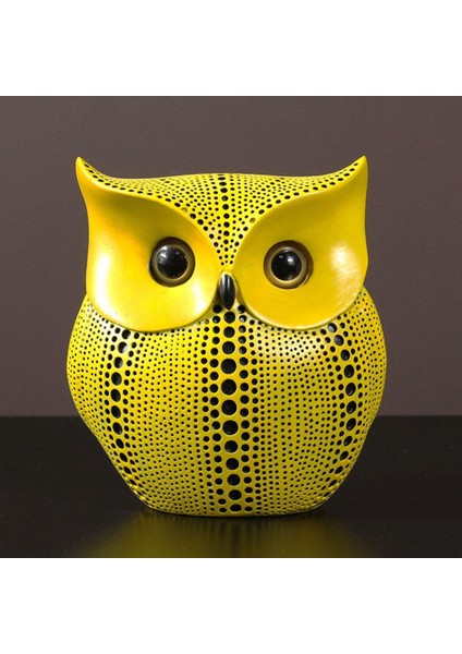 Baykuş Şekil Süsleme Modern El Yapımı El Sanatları Kitaplık Heykeli Minyatür Sarı (Yurt Dışından) modelleri