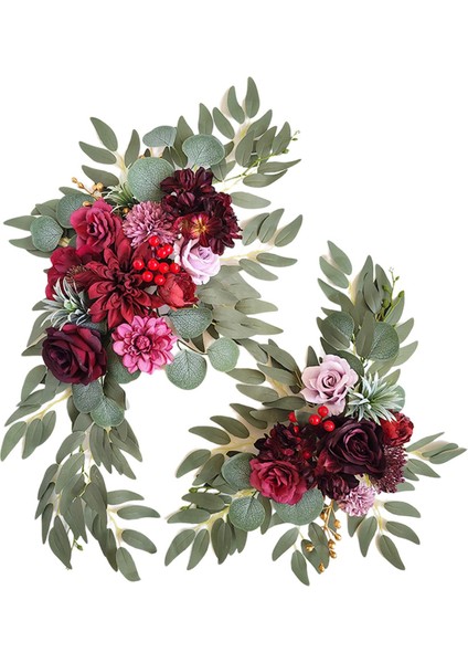 Dekoratif Stil E Için 2 Parça Yapay Çelenk Sahte Çiçek Düğün Merkezi (Yurt Dışından) modelleri