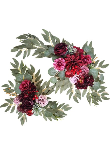 Dekoratif Stil E Için 2 Parça Yapay Çelenk Sahte Çiçek Düğün Merkezi (Yurt Dışından) indirimleri