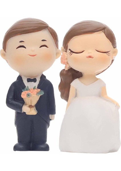 Modern Düğün Pastası Topper Cupcake Dekorasyon Dıy Damat Gelin Heykel Siyah Takım Elbise Için (Yurt Dışından) modelleri