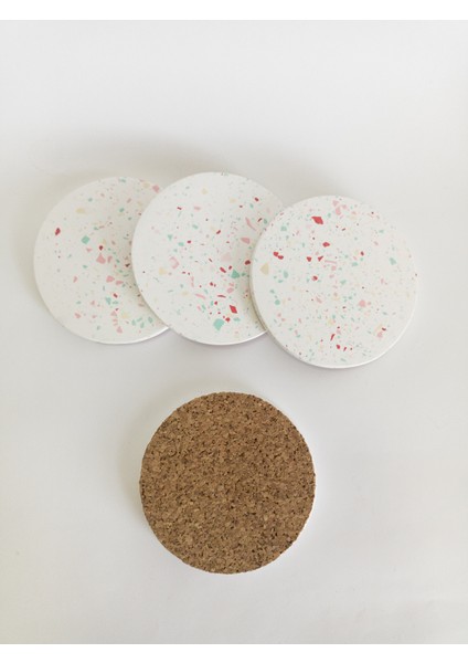 Terrazzo 4'lü Bardak Altlığı Seti fırsatları