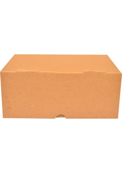 Düz Kapak Hamburger Kutusu 100'lü Paket 13X22X9 cm Oluklu Karton Baskılı Ambalaj