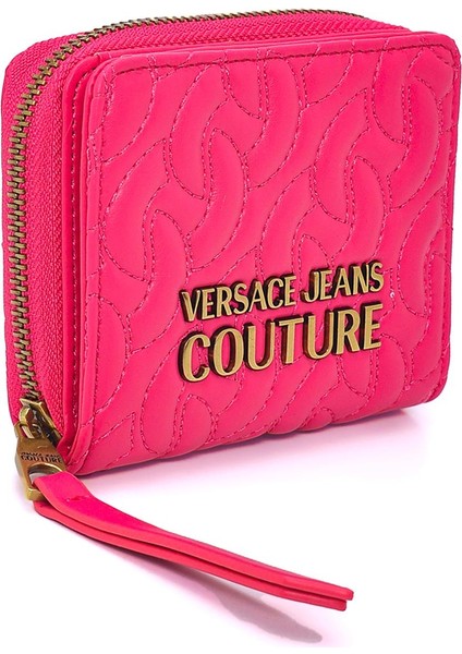 Versace Jeans Couture Çoklu Kart Yuvalı, Zincir Dikişli Mini Kadın Cüzdanı