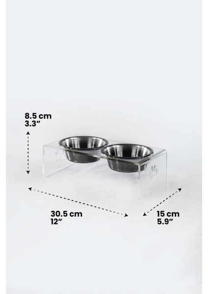 Kedi ve Köpek Dekoratif 2'li Seramik Pleksi Mama & Su Kabı+ Paspas fırsatları