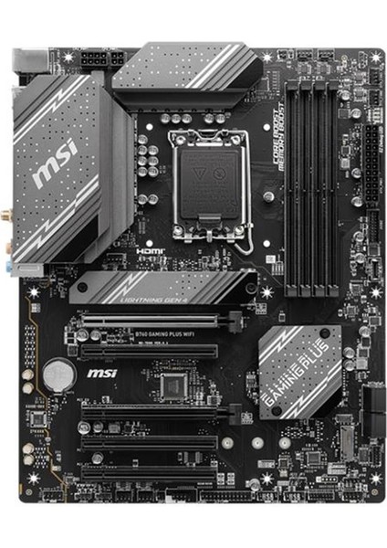 Msı B760 Gamıng Plus Wıfı Ddr5 6800MHZ 1xhdmı 1xdp 2xm.2 USB 3.2 Atx 1700P (13. ve 12.nesil Işlemci)