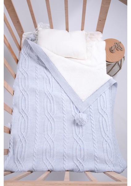 Babyhola Triko Velsoft Bebek Battaniye Yenidoğan Hastane Çıkışı 3-18 Ay 4044