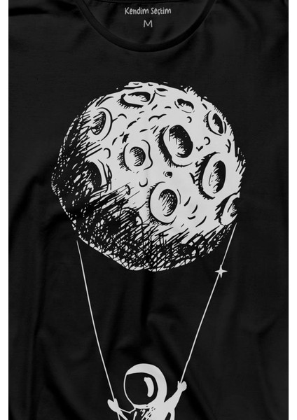 Uçan Balon Gezegen Minimal Astronot Uzay Urban Cosmos Uzun Kollu Tişört Baskılı T-Shirt fiyatları