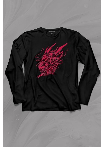 Dragon Japanese Ejder Japon Uzun Kollu Tişört Baskılı T-Shirt