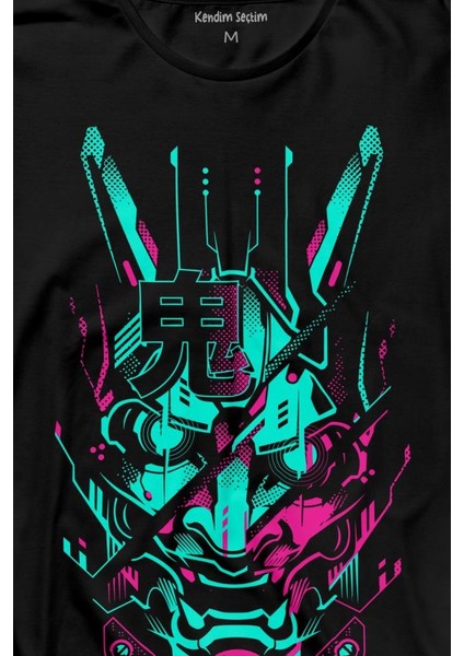 Mask Hannya Demon Japonca Japanese Maske Oni Uzun Kollu Tişört Baskılı T-Shirt fiyatları