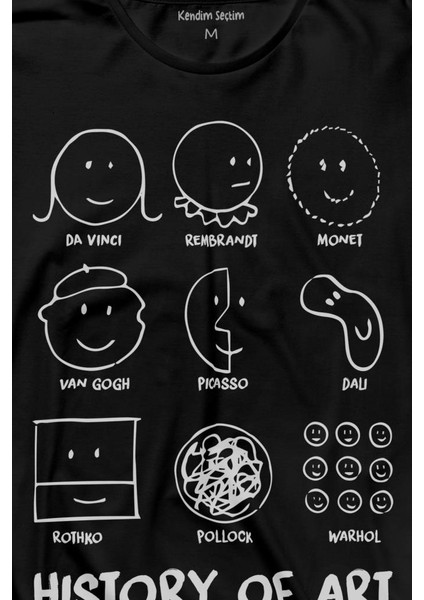 History Of Art Monet Dali Da Vinci Uzun Kollu Tişört Baskılı T-Shirt fiyatları