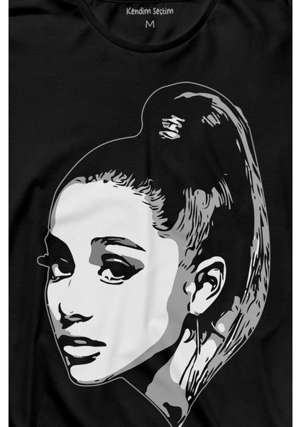Adriana Grande Portre Silüeti Uzun Kollu Tişört Baskılı T-Shirt fiyatları