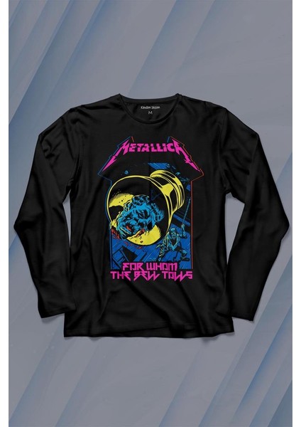 Metallica For Whom The Bell Tolls New Yeni Rock Metal Müzik Uzun Kollu Tişört Baskılı T-Shirt
