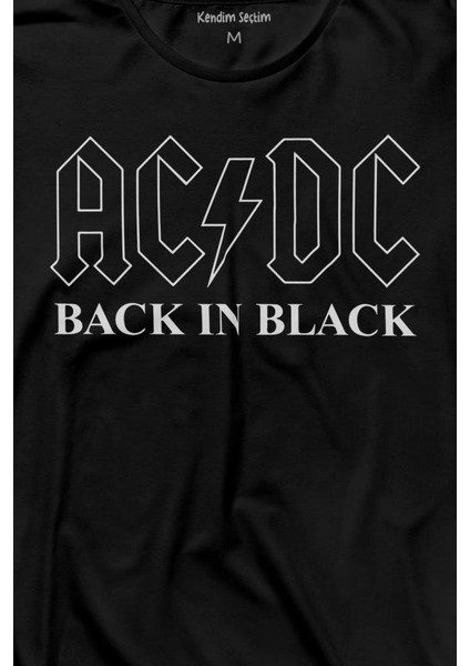 Back In Black Ac Dc Alternatif Doğru Akım Tesla Uzun Kollu Tişört Baskılı T-Shirt fiyatları
