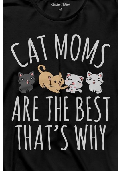 Cat Moms Kedi Annesi Are The Best Thats Hayvan Hakları Uzun Kollu Tişört Baskılı T-Shirt fiyatları