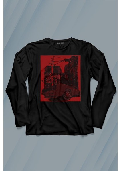 Klasik Araba Retro Vintage Classic Car Motor Uzun Kollu Tişört Baskılı T-Shirt