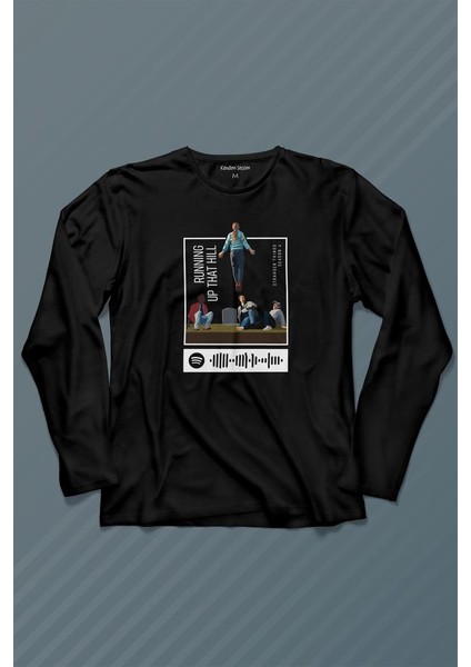 Stranger Things Sezon 4 Baskılı Running Up That Hill Tişört Unisex T-Shirt