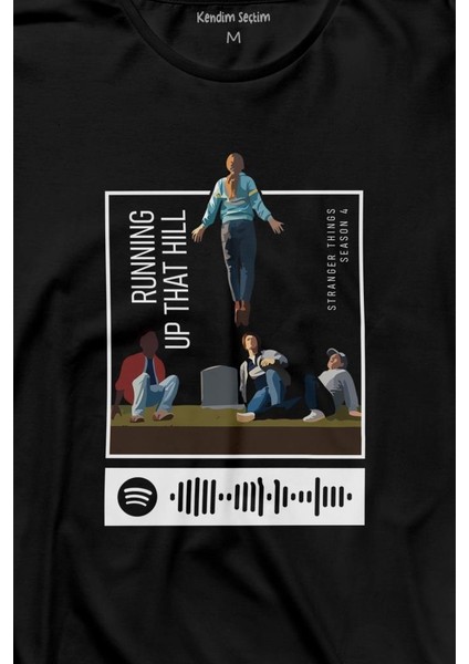 Stranger Things Sezon 4 Baskılı Running Up That Hill Tişört Unisex T-Shirt fiyatları
