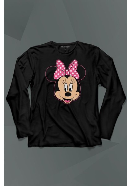 Mıckey Mınnıe Mouse Çocuk Kız Uzun Kollu Tişört Baskılı T-Shirt