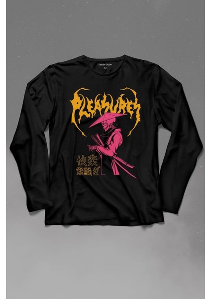 Pleasures Samurai Japan Samuray Japon Uzun Kollu Tişört Baskılı T-Shirt
