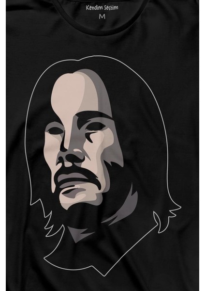 John Wick Keanu Reeves Charles Silhouette Uzun Kollu Tişört Baskılı T-Shirt
