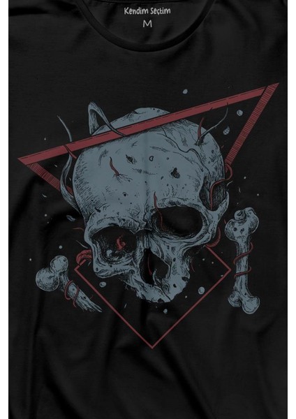 Skull Kuru Kafa Urban Street Culture Minimal Uzun Kollu Tişört Baskılı T-Shirt fiyatları