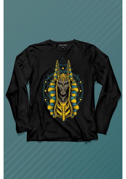 Tılsım Gizli Ilim Tarot Sembolü Kutsal Antik Figür Büyüsü Uzun Kollu Tişört Baskılı T-Shirt