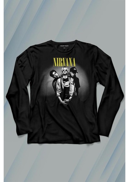 Nirvana Grunge Punk Rock 90S 90LAR Kurt Cobain Müzik Uzun Kollu Tişört Baskılı T-Shirt
