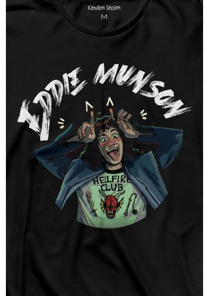 Eddie Munson Stranger Things Sezon 4 Uzun Kollu Tişört Baskılı T-Shirt fiyatları