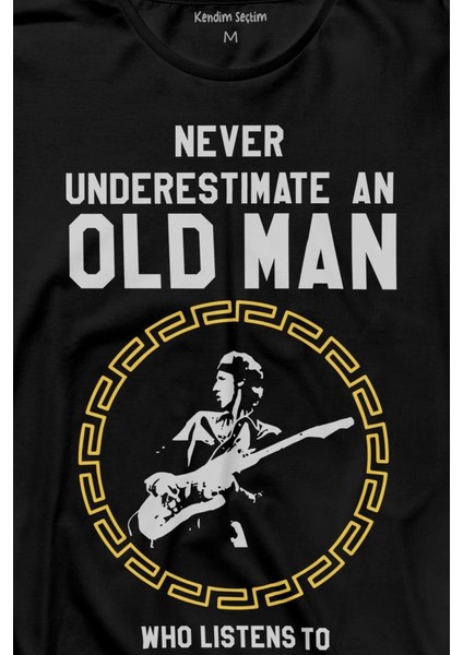 Never Undersestimate An Old Man David Mark Knopfler Uzun Kollu Tişört Baskılı T-Shirt fiyatları
