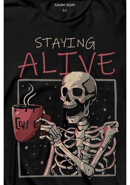 Kuru Kafa Kahve Coffee Uzun Kollu Tişört Baskılı T-Shirt fiyatları