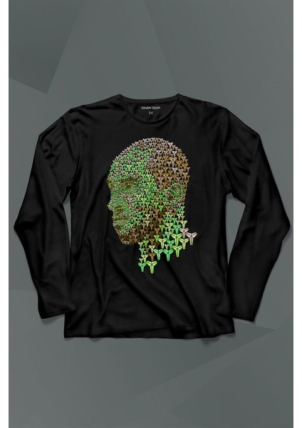 Kobe Bryant Black Mamba Yeşil Snake Nba Basketball Uzun Kollu Tişört Baskılı T-Shirt